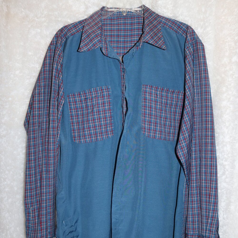 Bugle Boy men's large button-down plaid shirt size large